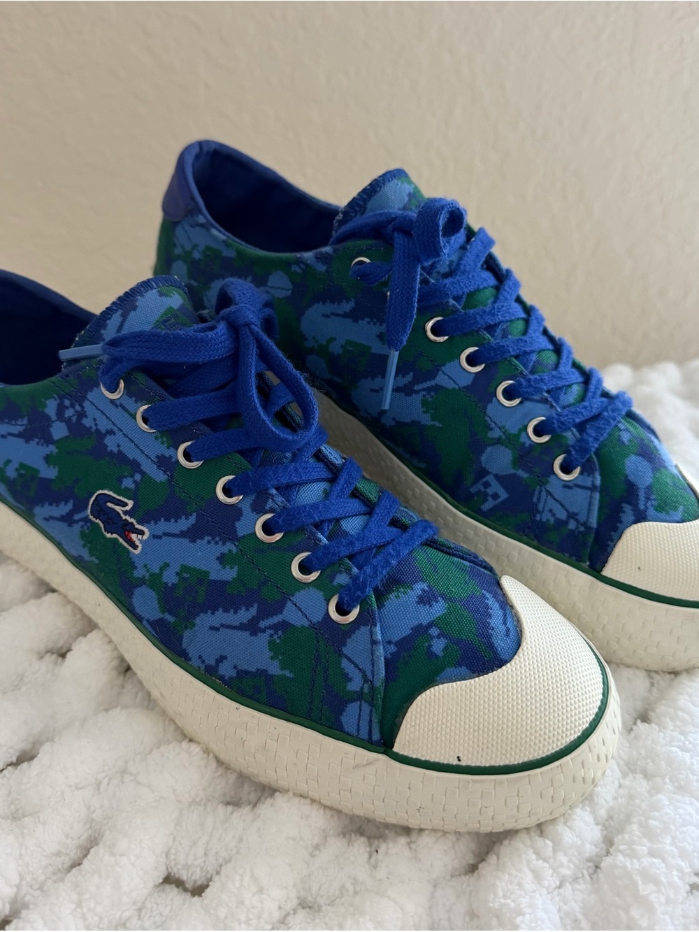 Lacoste x Minecraft Gripshot Sneakers Blue Green Men’s 8